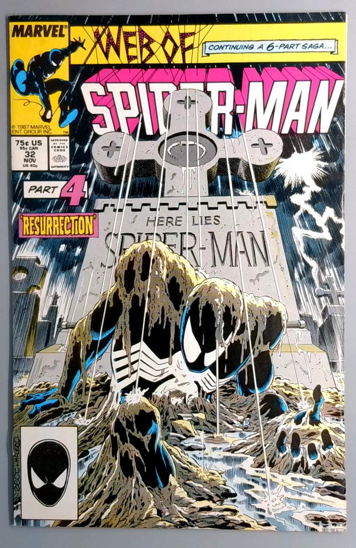 Web of Spider-Man #32 VF- Kravens Last Hunt Part 4 Marvel 1987