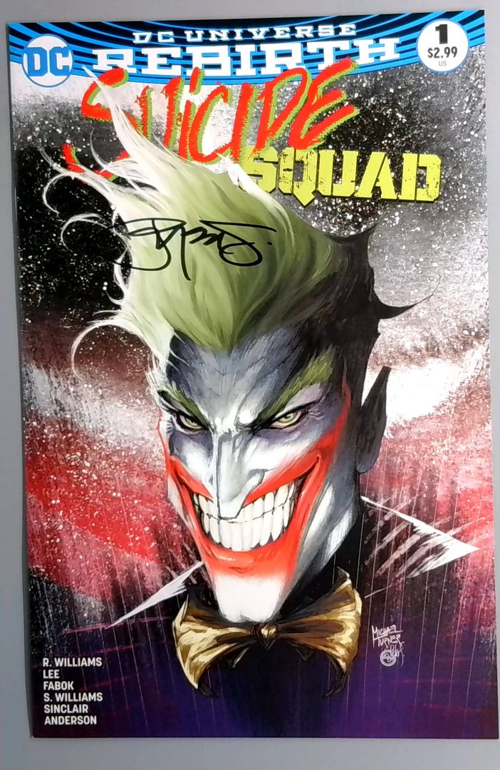 Suicide Squad #1 Aspen Joker Cover, Signed PETER STEIGERWALD DC 2016