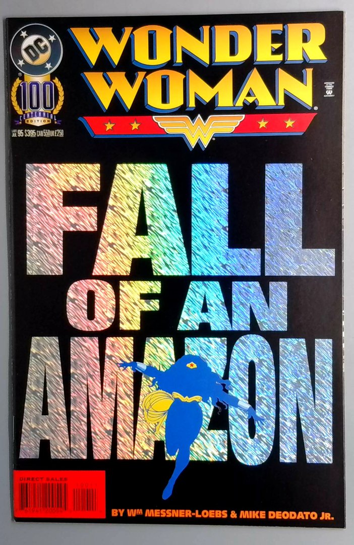 Wonder Woman #100 NM Fall of an Amazon DC Comics 1995 Holographic Cover