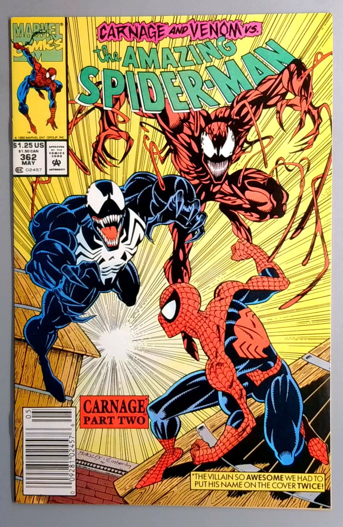 Amazing Spider-Man #362 NM Newsstand Edition Marvel 1992