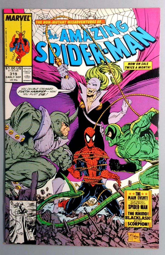Amazing Spider-Man #319 VF+ Backlash Marvel 1989