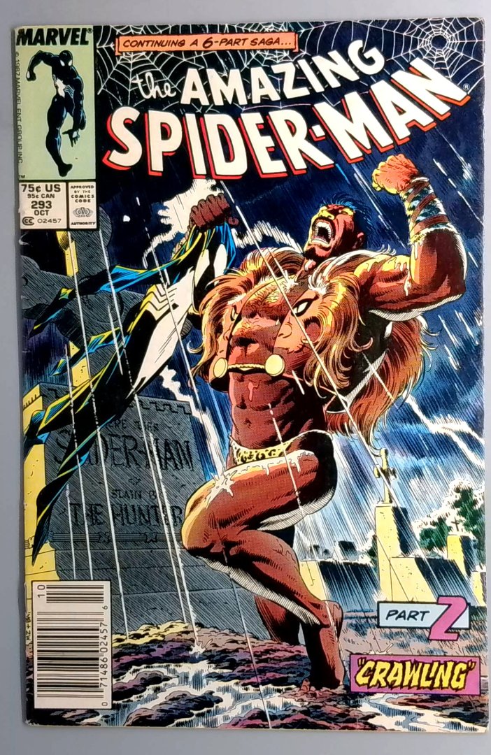 Amazing Spider-Man #293 Kravens Last Hunt Part 2 Newsstand Edition Marvel 1987